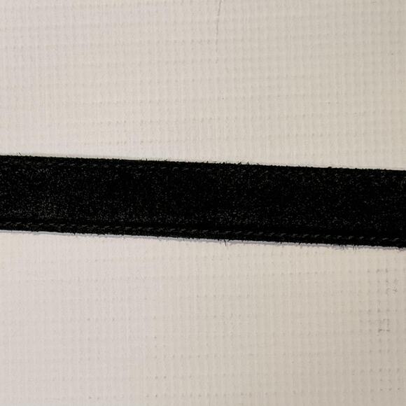 Dolce & Gabbana Belt Mens 38 Black Suede Made in Italy Silver Buckle BC3581 - Picture 10 of 12